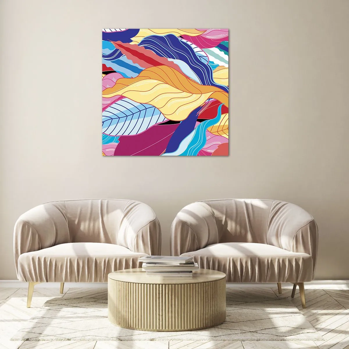 Glasbild - Bild auf glas - Buntes Durcheinander - 40x40 cm