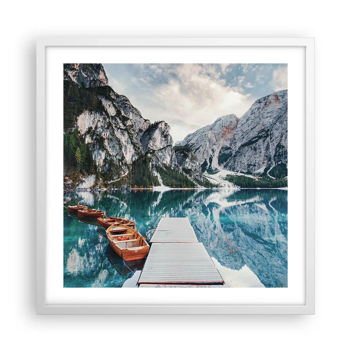 Poster in einem weißen Rahmen - Wir zeigen Ihnen Schönheit - 50x50 cm