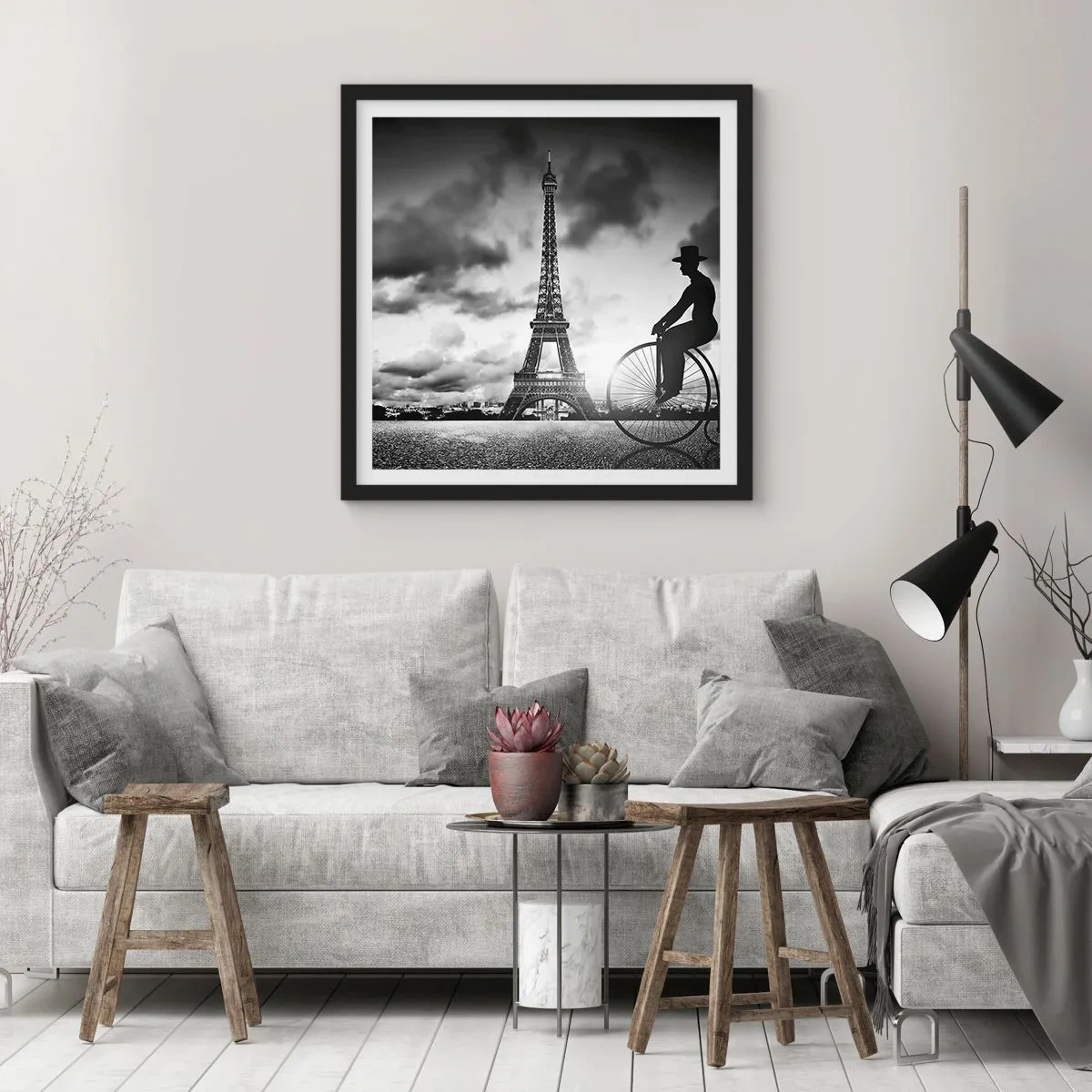 Poster in einem schwarzem Rahmen - Sehnsucht nach Belle Epoque - 30x30 cm