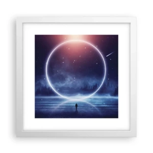 Poster in einem weißen Rahmen - Sie sind schon da ... - 30x30 cm