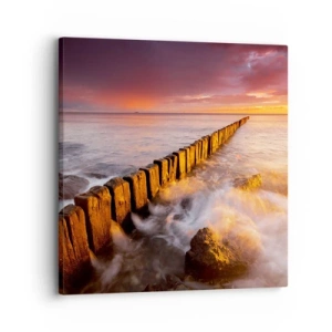 Bild auf Leinwand - Leinwandbild - Die Sanftheit der Wellen - 30x30 cm