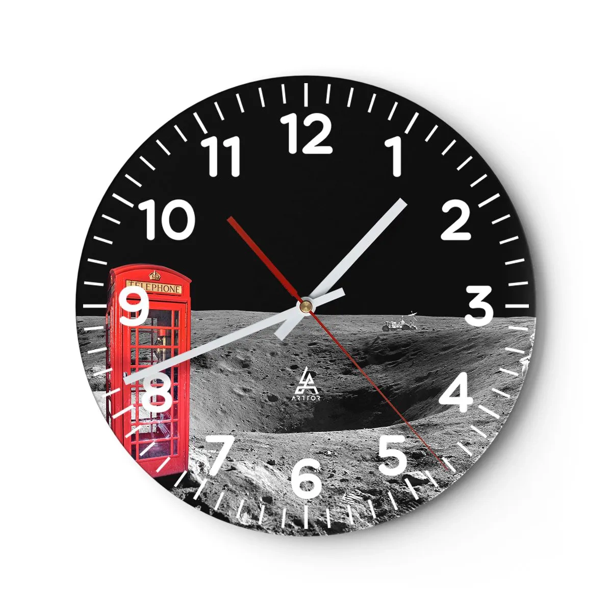 Wanduhr - Glasuhr - Ein kosmischer Witz - 40x40 cm