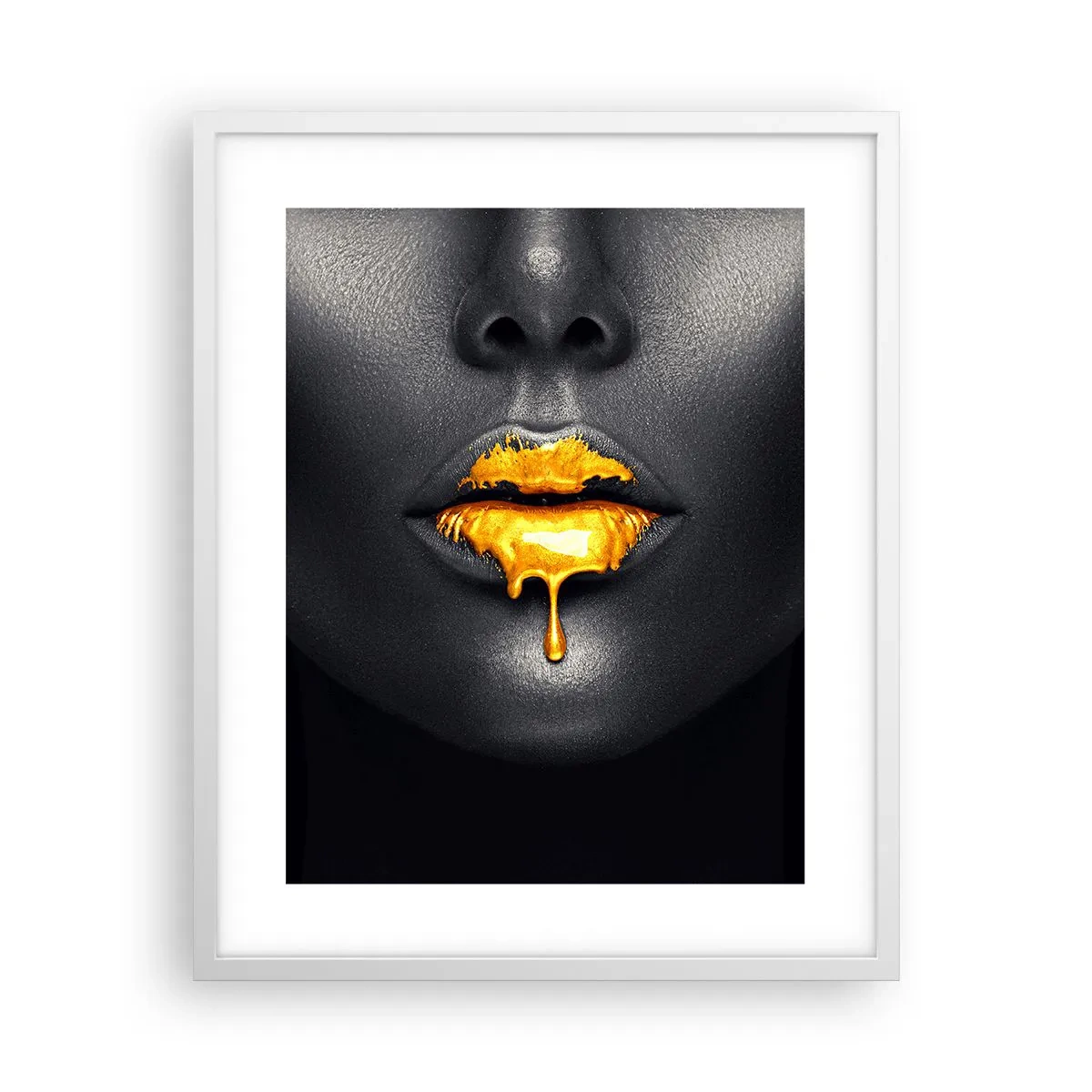 Poster in einem weißen Rahmen - Goldmaul - 40x50 cm