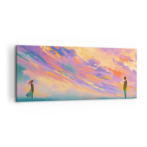 Bild auf Leinwand - Leinwandbild - Die Anziehungskraft - 100x40 cm