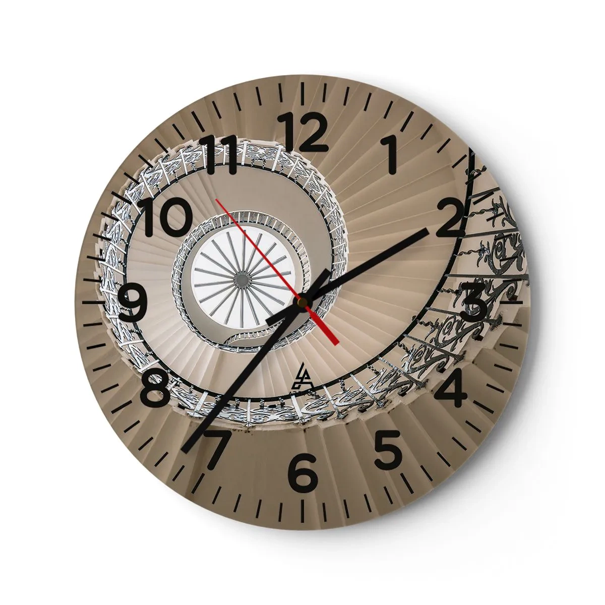 Wanduhr - Glasuhr - Im Inneren der Muschel - 40x40 cm