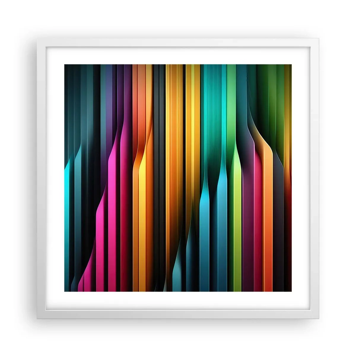 Poster in einem weißen Rahmen - Lichtorgan - 50x50 cm