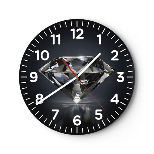 Wanduhr - Glasuhr - Beste Freundin - 30x30 cm