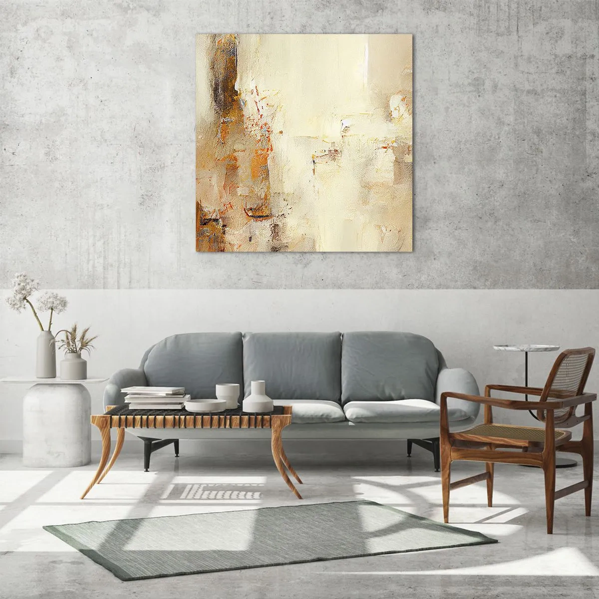 Glasbild - Bild auf glas - Seele aus Bernstein - 40x40 cm