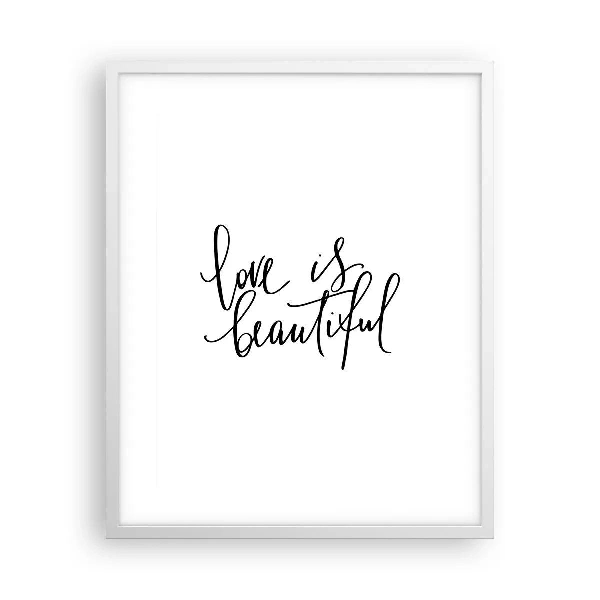 Poster in einem weißen Rahmen - Lies und wiederhol - 40x50 cm