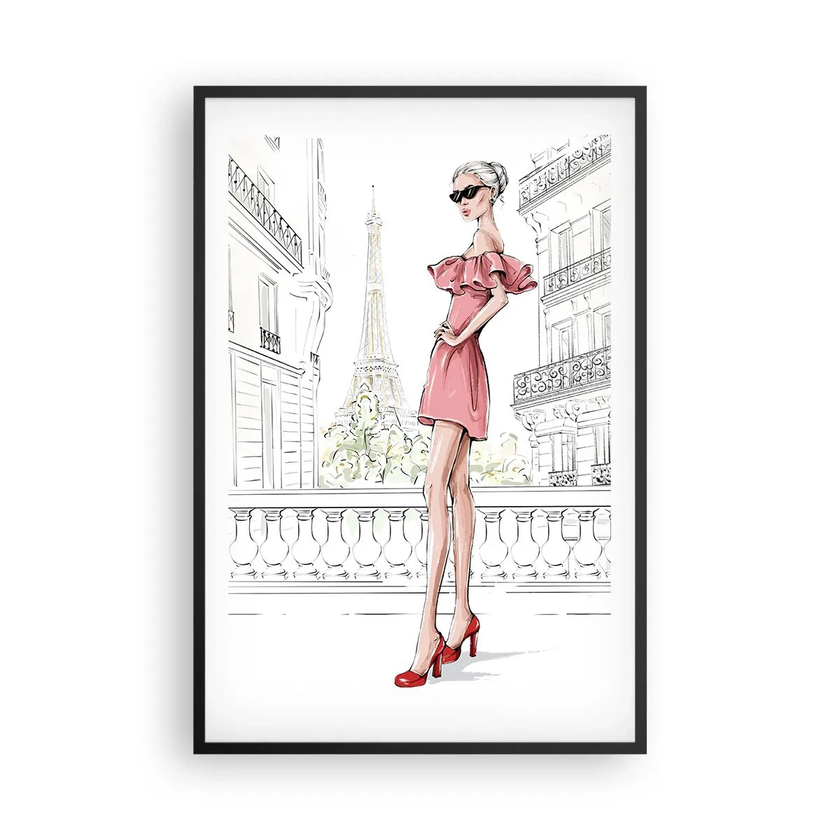 Poster in einem schwarzem Rahmen - Modekunst - 61x91 cm
