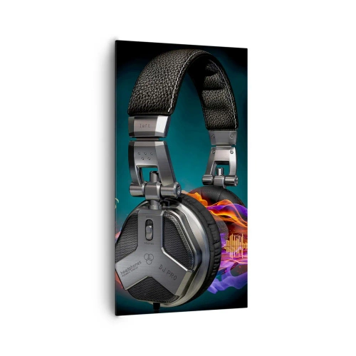 Bild auf Leinwand - Leinwandbild - Feuer der Musik - 65x120 cm