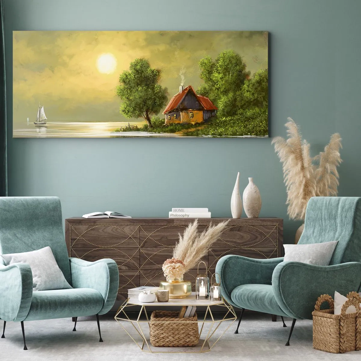 Bild auf Leinwand - Leinwandbild - Schön, wie ein Bild - 100x40 cm