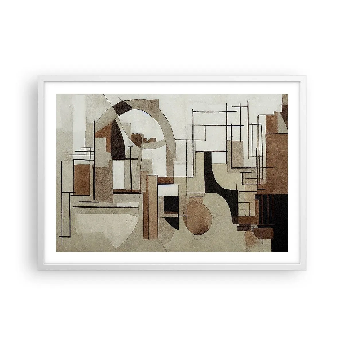 Poster in einem weißen Rahmen - Stadtbild 2.0 - 70x50 cm