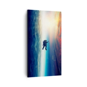 Bild auf Leinwand - Leinwandbild - Sich dem Universum stellen - 45x80 cm