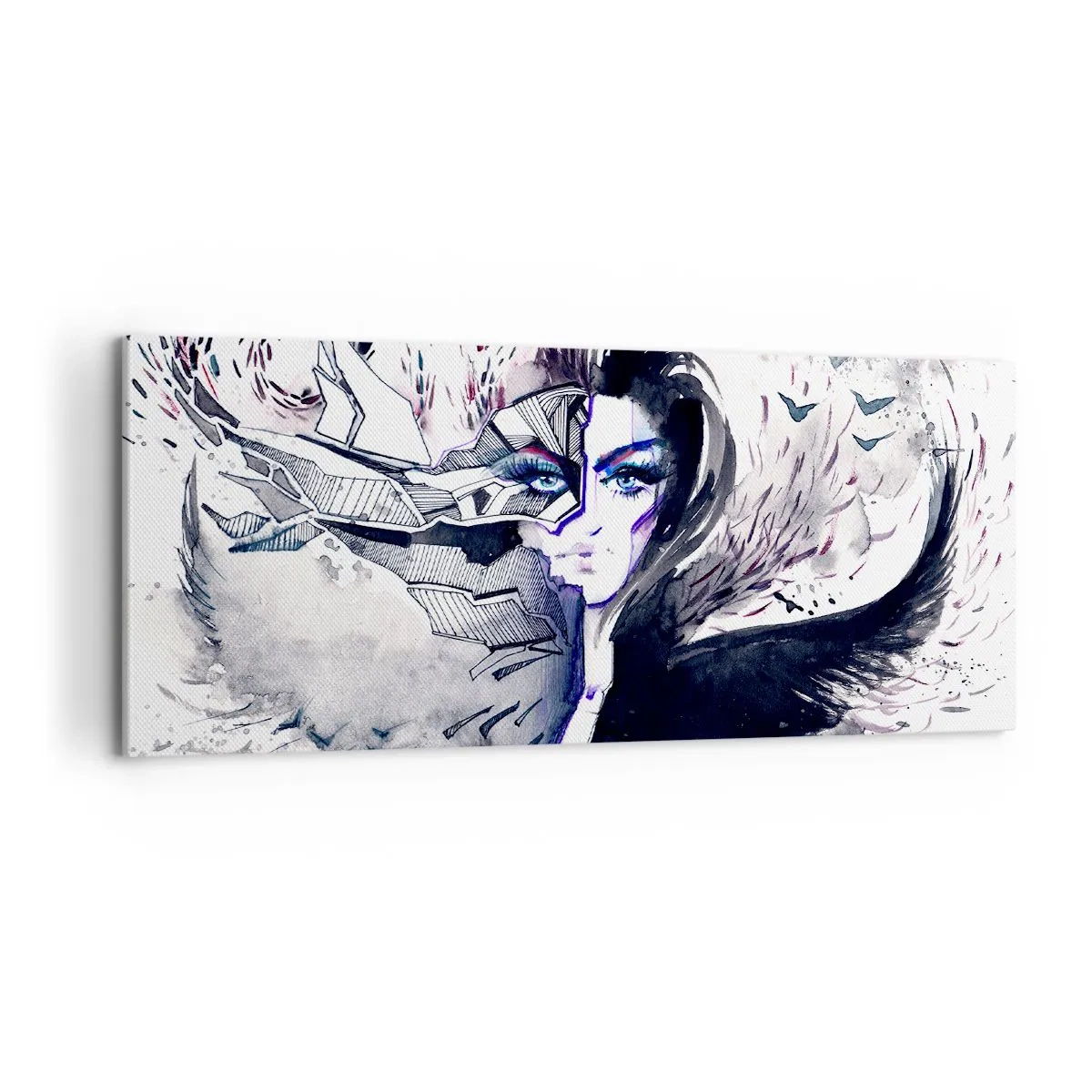 Bild auf Leinwand - Leinwandbild - Dämonisch und schön - 100x40 cm
