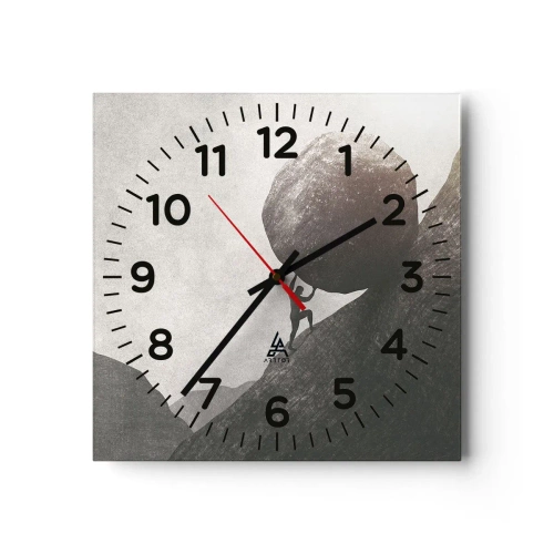 Wanduhr - Glasuhr - Ich glaube wider alle Hoffnung - 40x40 cm