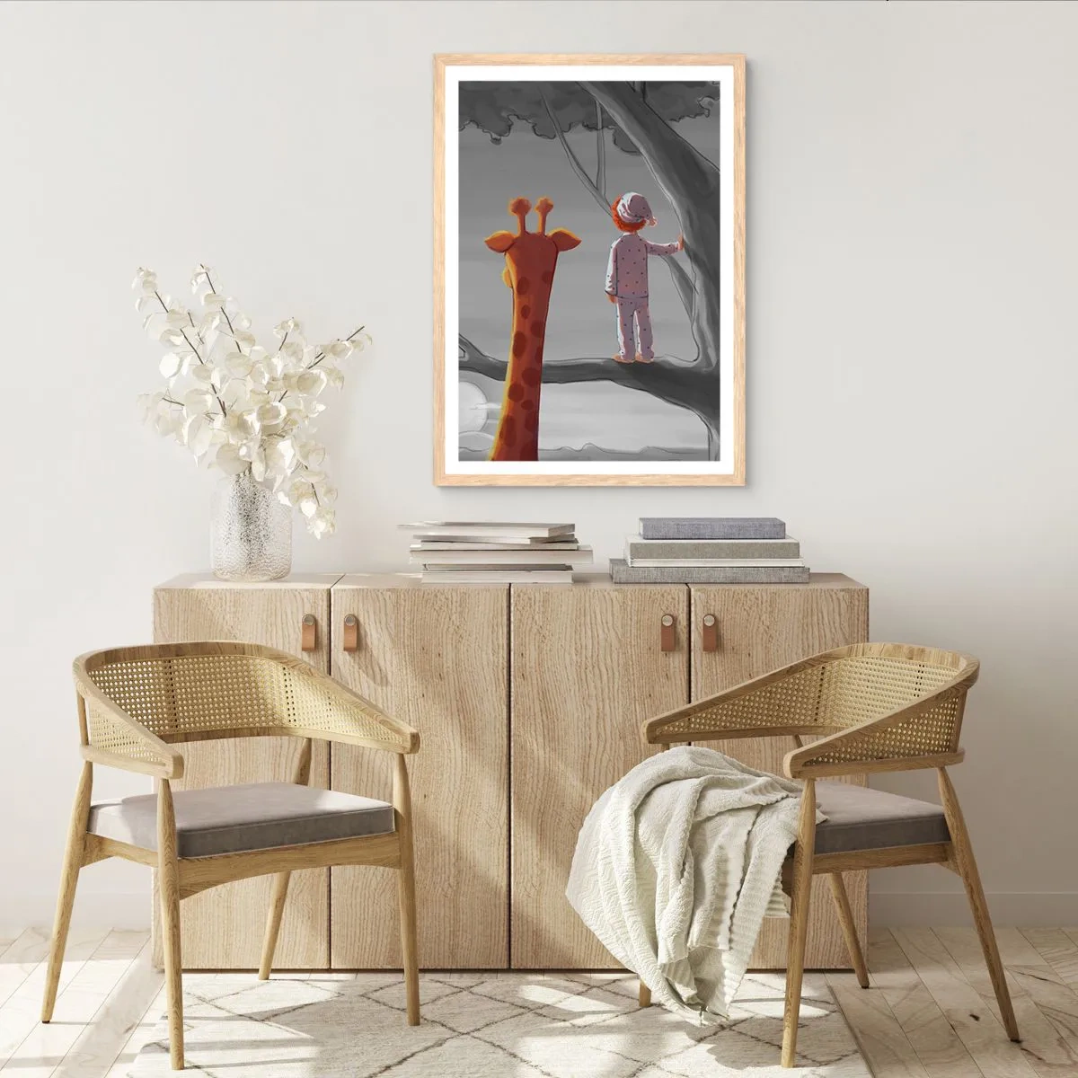 Poster in einem Rahmen aus heller Eiche - Das passiert wirklich - 30x40 cm