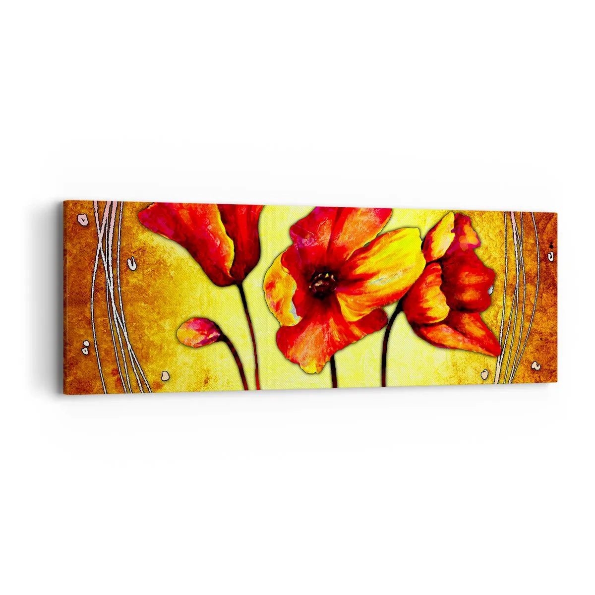 Bild auf Leinwand - Leinwandbild - In Jugendstil-Dekorationen - 90x30 cm