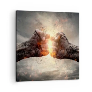 Bild auf Leinwand - Leinwandbild - Steh auf für einen Kampf - 50x50 cm