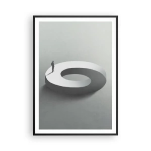 Poster in einem schwarzem Rahmen - Und wie soll man davon klug werden - 70x100 cm