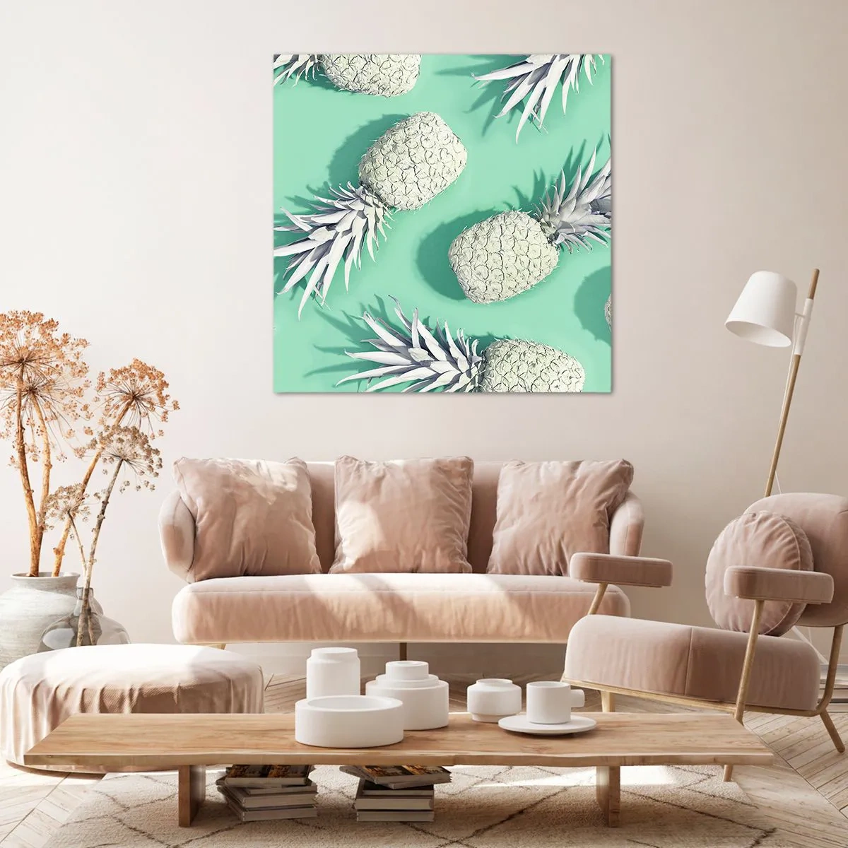 Bild auf Leinwand - Leinwandbild - Das passt gut zu Minze - 70x70 cm