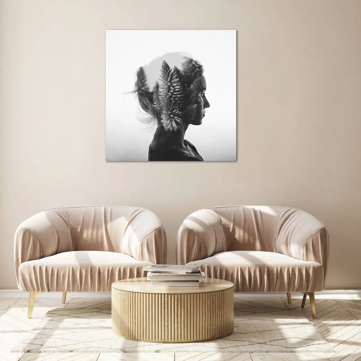 Glasbild - Bild auf glas - Dame des Kiefernwaldes - 40x40 cm