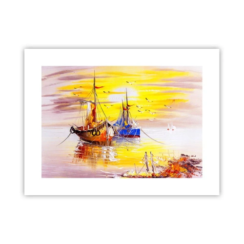 Poster - Eine wohlverdiente Pause im Hafen - 40x30 cm