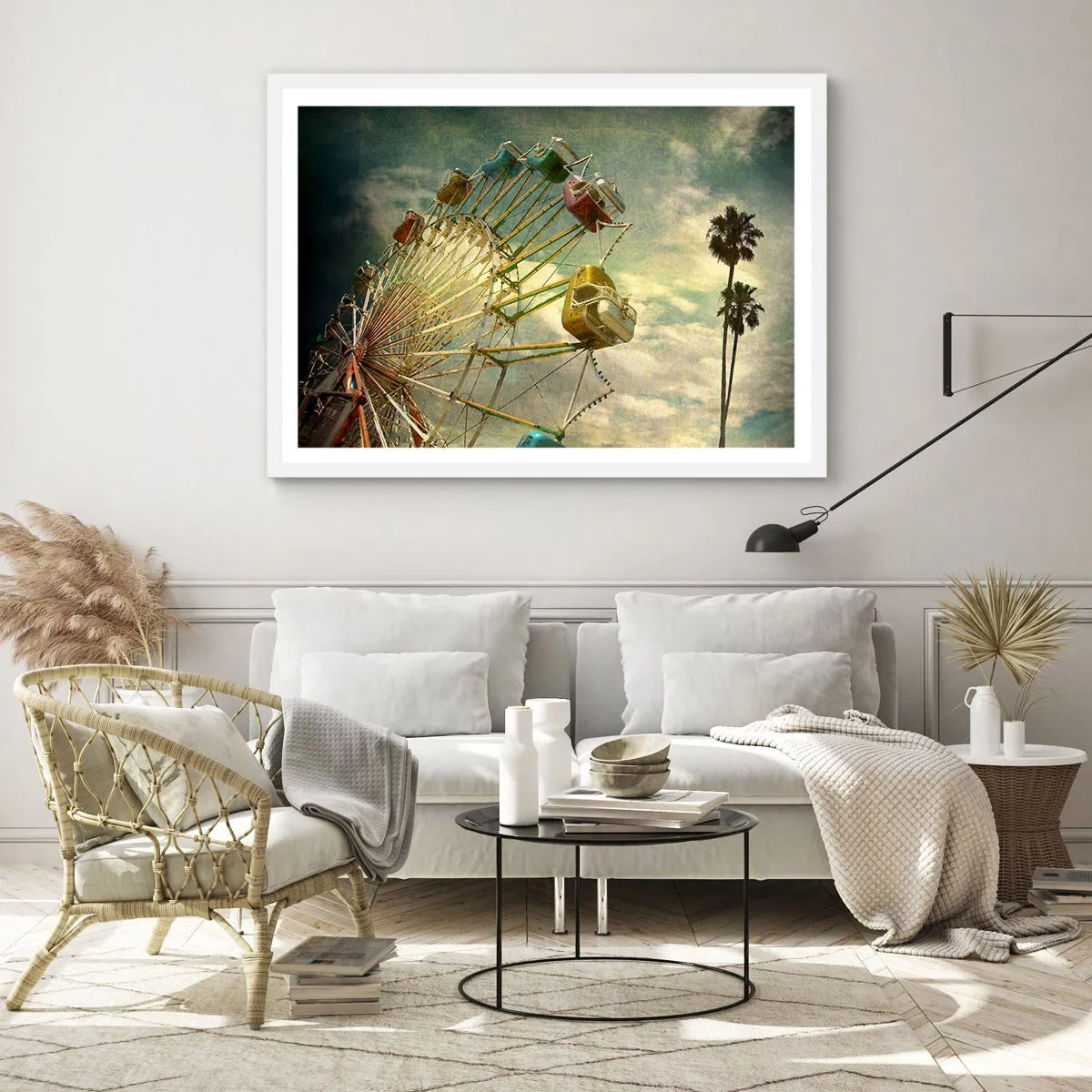 Poster in einem weißen Rahmen - Es wird Spaß geben ... - 100x70 cm