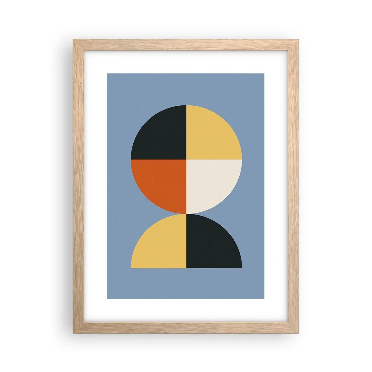 Poster in einem Rahmen aus heller Eiche - Beobachte und zähle - 30x40 cm