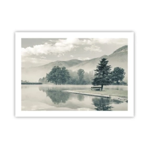 Poster - Der See schläft noch - 70x50 cm