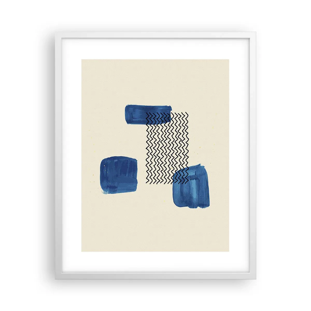 Poster in einem weißen Rahmen - Ein abstraktes Quartett - 40x50 cm