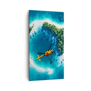 Bild auf Leinwand - Leinwandbild - Kauf dir eine Insel - 55x100 cm