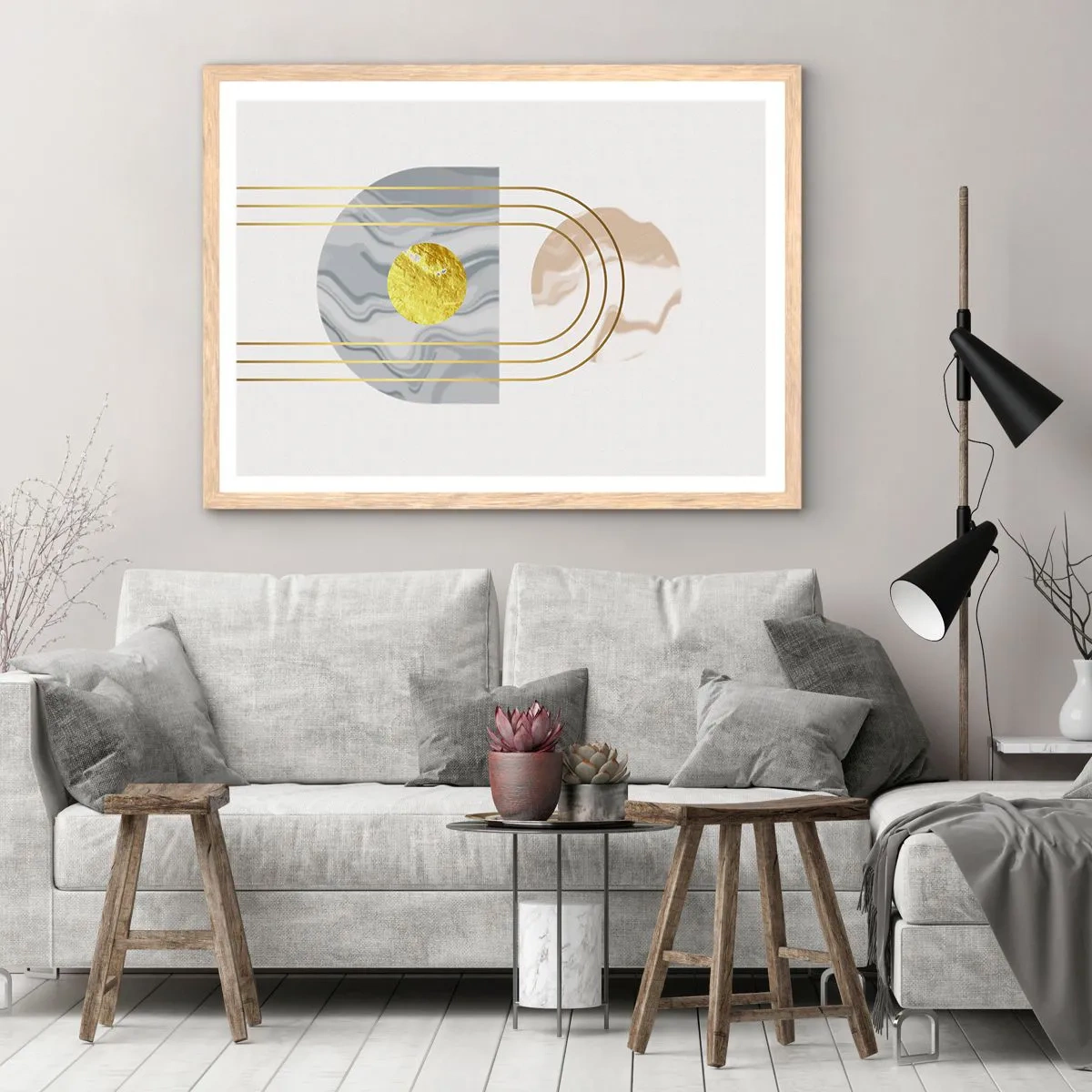 Poster in einem Rahmen aus heller Eiche - Helligkeit und Brillanz - 100x70 cm