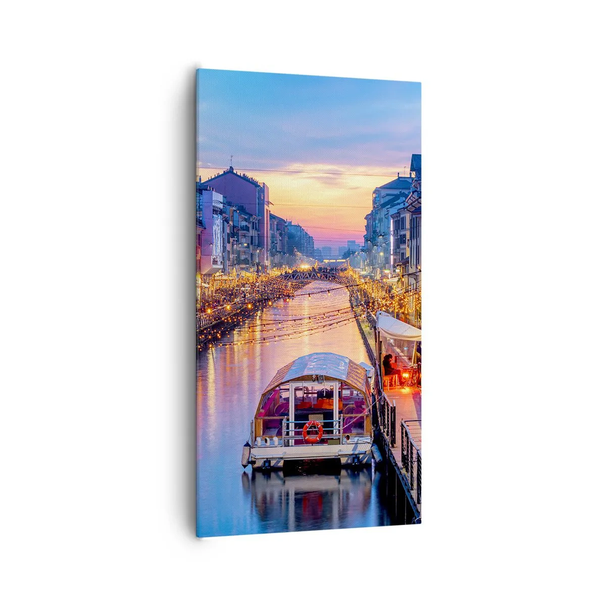 Bild auf Leinwand - Leinwandbild - Ein Abend voller Licht und Spaß - 65x120 cm