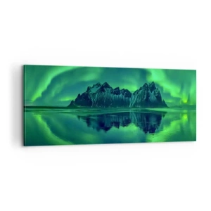 Bild auf Leinwand - Leinwandbild - In den Armen der Aurora - 100x40 cm