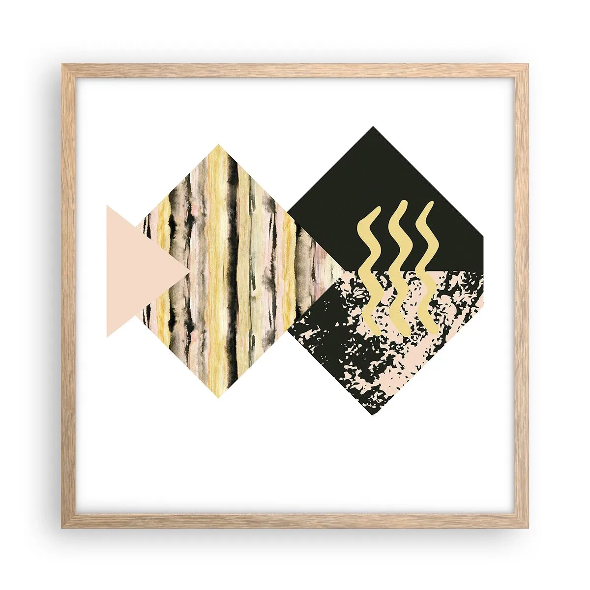 Poster in einem Rahmen aus heller Eiche - Es ist nicht so einfach - 50x50 cm