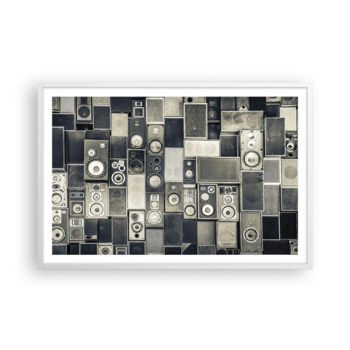 Poster in einem weißen Rahmen - Und es ist alles in Ordnung - 91x61 cm