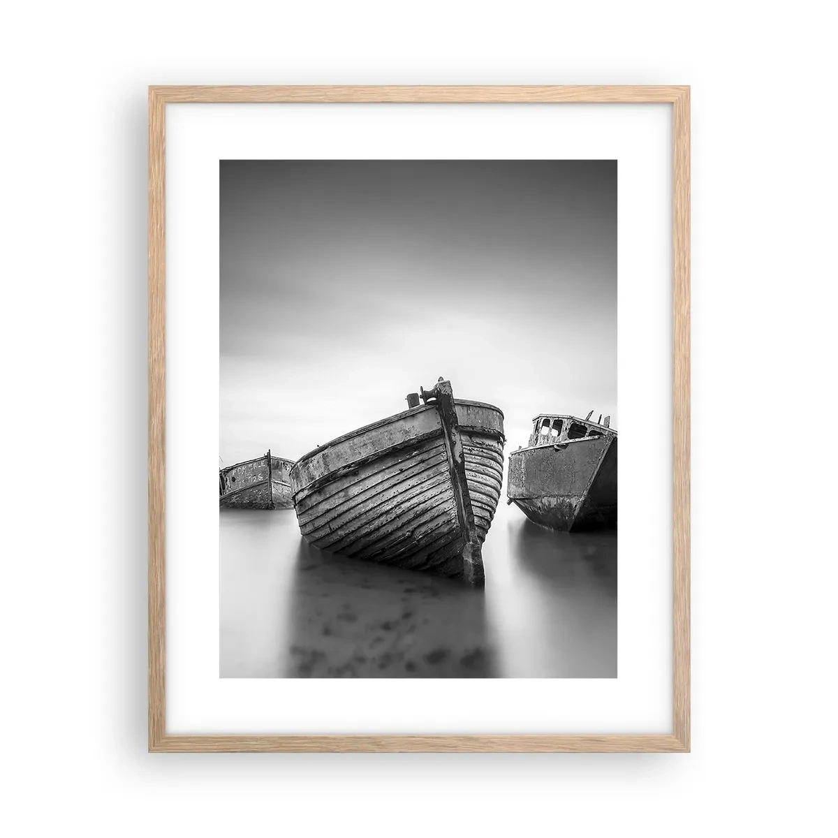 Poster in einem Rahmen aus heller Eiche - Nur Erinnerungen ... - 40x50 cm