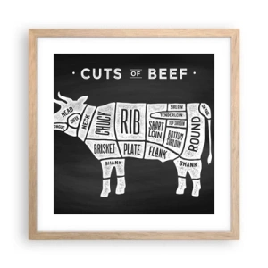 Poster in einem Rahmen aus heller Eiche - Metzger Grundierung - 40x40 cm