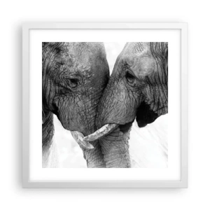 Poster in einem weißen Rahmen - Herzliches Geständnis - 40x40 cm