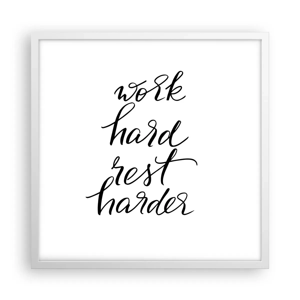 Poster in einem weißen Rahmen - Lebensbalance - 50x50 cm