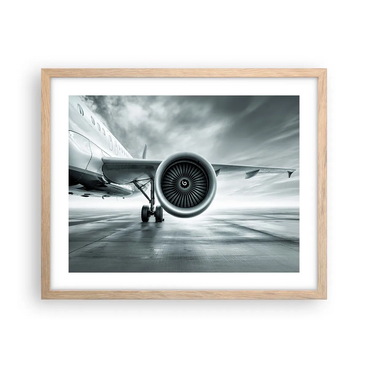 Poster in einem Rahmen aus heller Eiche - Die Macht ist da! - 50x40 cm