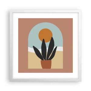 Poster in einem weißen Rahmen - Kleine Freuden - 40x40 cm