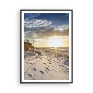 Poster in einem schwarzem Rahmen - Einladung zu einem Spaziergang - 70x100 cm