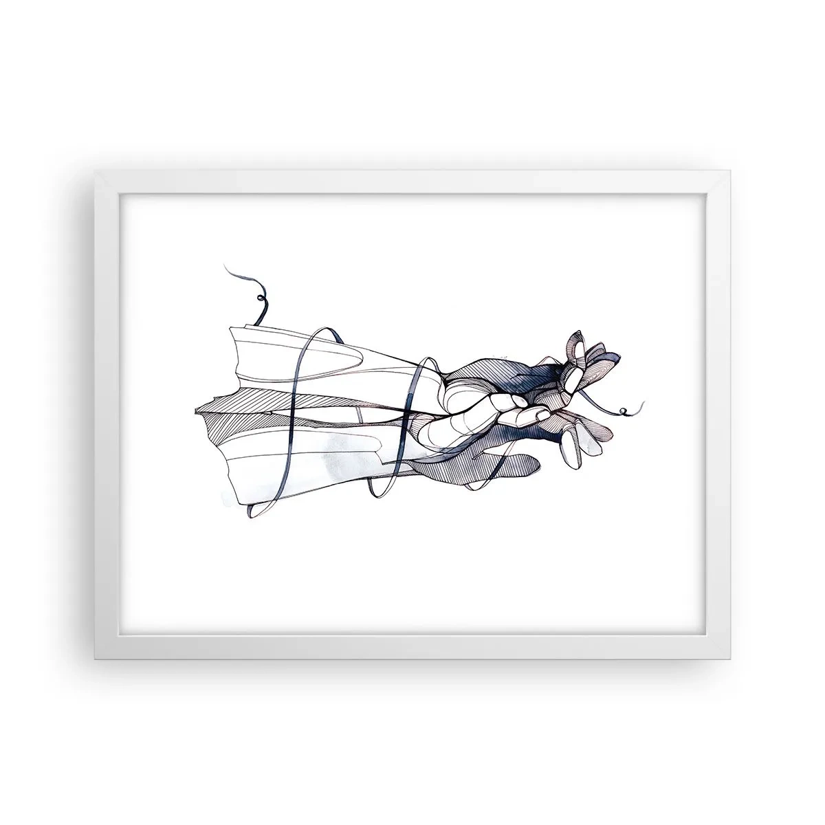 Poster in einem weißen Rahmen - Touch-Studie - 40x30 cm