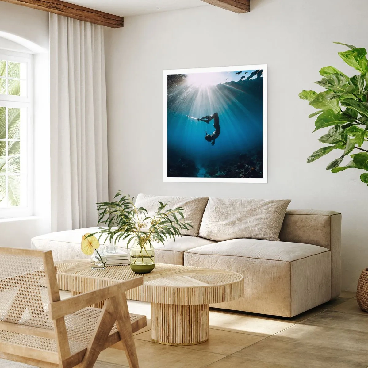 Poster - Tanz unter Wasser - 30x30 cm