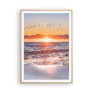 Poster in einem Rahmen aus heller Eiche - Horizontale Landschaft - 70x100 cm