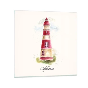 Glasbild - Bild auf glas - Das Wetter ringsum ist immer gut - 70x70 cm