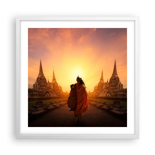 Poster in einem weißen Rahmen - In Frieden für die Ewigkeit - 50x50 cm