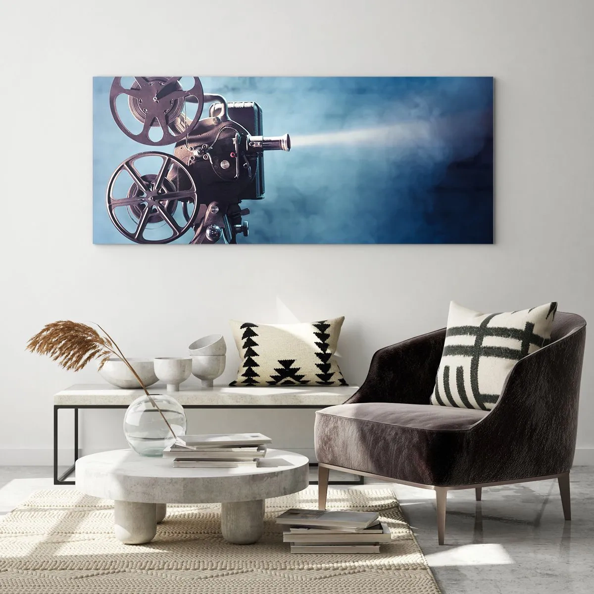 Glasbild - Bild auf glas - Im alten Kino - 90x30 cm